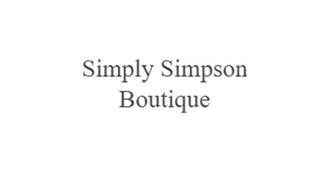 Simply simpson boutique - See more of Simply Simpson Boutique on Facebook. Log In. or 